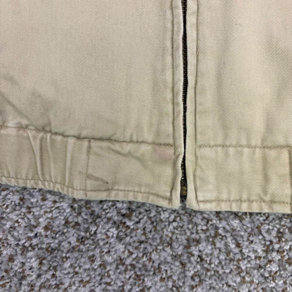 Polo Ralph Lauren Mens XL Harrington Jacket Tan Khaki Plaid Lined Cotton Twill - Picture 14 of 14